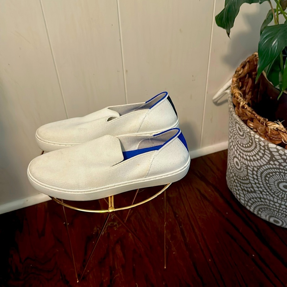 ROTHY'S The City On white Sneaker Loafer Shoe Size 7.5